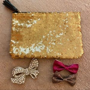 ❗️SALE❗️Sparkly bag & hair clips bundle!